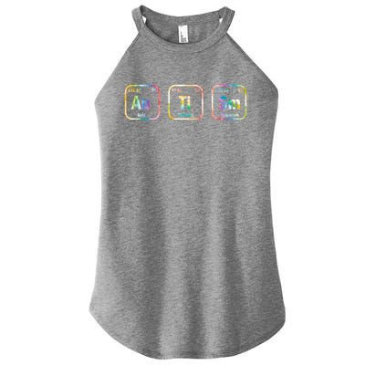 Autism Awareness Chemistry Elets Periodic Table Tie Dye Gift Women's Perfect Tri Rocker Tank