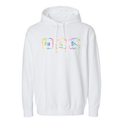 Autism Awareness Chemistry Elets Periodic Table Tie Dye Gift Garment-Dyed Fleece Hoodie