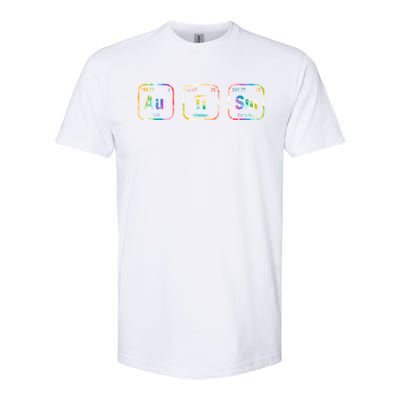 Autism Awareness Chemistry Elets Periodic Table Tie Dye Gift Softstyle CVC T-Shirt