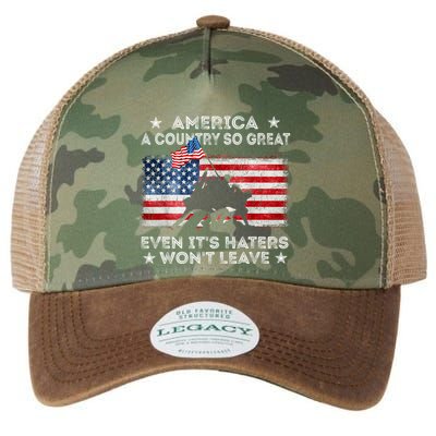 America A Country So Great Even Its Haters Wont Leave Legacy Tie Dye Trucker Hat
