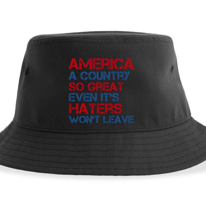 America A Country So Great Even Its Haters Wont Leave Sustainable Bucket Hat