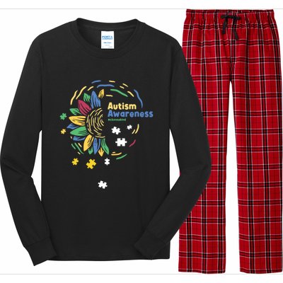 Autism Awareness Choose Kind Autistic Gift Long Sleeve Pajama Set