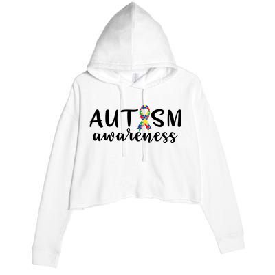 Autism Awareness Cute Autism Awareness Gift Crop Fleece Hoodie