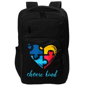 Autism Awareness Choose Kind Heart Puzzle Cool Gift Impact Tech Backpack