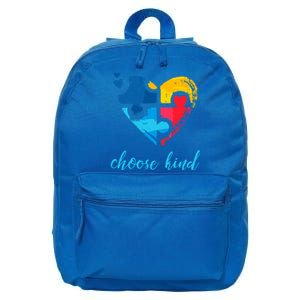 Autism Awareness Choose Kind Heart Puzzle Cool Gift 16 in Basic Backpack