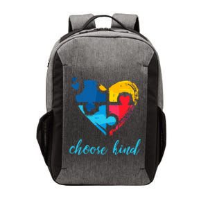 Autism Awareness Choose Kind Heart Puzzle Cool Gift Vector Backpack