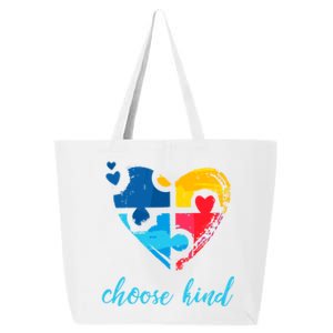 Autism Awareness Choose Kind Heart Puzzle Cool Gift 25L Jumbo Tote