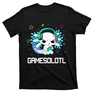 Axolotl Anime Cute Axolotl Video Gamer Funny T-Shirt