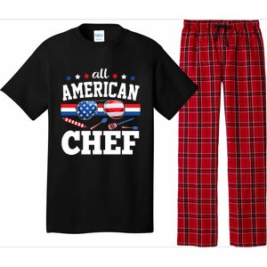 All American Chef 4th Of July Usa Flag Sunglasses Gift Pajama Set