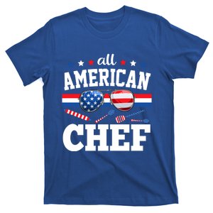 All American Chef 4th Of July Usa Flag Sunglasses Gift T-Shirt