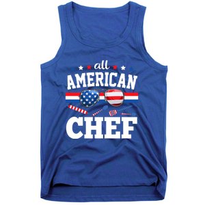 All American Chef 4th Of July Usa Flag Sunglasses Gift Tank Top