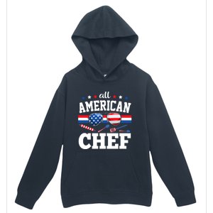 All American Chef 4th Of July Usa Flag Sunglasses Gift Urban Pullover Hoodie