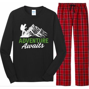 Adventure Awaits Camping Gift Long Sleeve Pajama Set