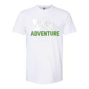 Adventure Awaits Camping Gift Softstyle CVC T-Shirt