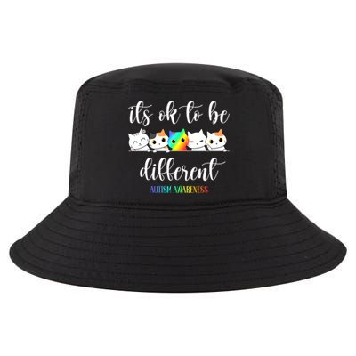 Autism Awareness Cat ItS Ok To Be Different Funny Autistic Cool Comfort Performance Bucket Hat