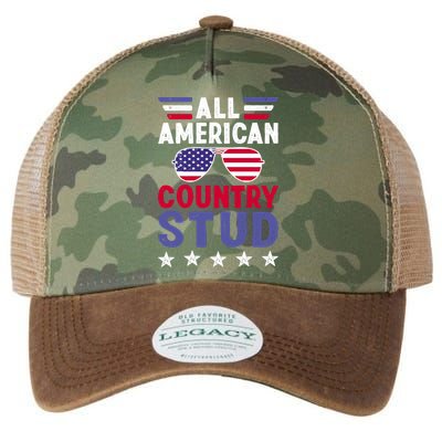 All American Country Stud Gift Usa 4th Of July Graphic Meaningful Gift Legacy Tie Dye Trucker Hat