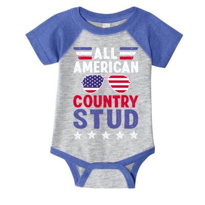 All American Country Stud Gift Usa 4th Of July Graphic Meaningful Gift Infant Baby Jersey Bodysuit