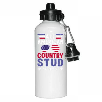 All American Country Stud Gift Usa 4th Of July Graphic Meaningful Gift Aluminum Water Bottle