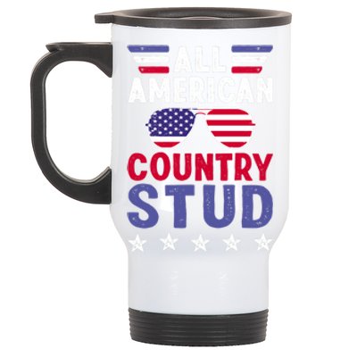 All American Country Stud Gift Usa 4th Of July Graphic Meaningful Gift Stainless Steel Travel Mug