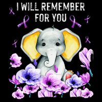 Alzheimer Awareness Cute Elephant I Will Remember For You Bag