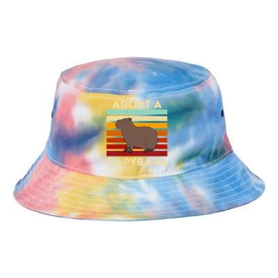 Adopt A Capybara Big Rodent Capybara Meme Tie Dye Newport Bucket Hat