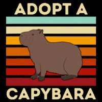 Adopt A Capybara Big Rodent Capybara Meme Button
