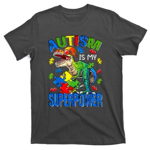 Autism Awareness Cute Dinosaur Rex Autism Is My Superpower Gift T-Shirt