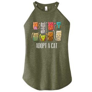 Adopt A Cat Shirt Cat Rescue Cat Adoption Women's Perfect Tri Rocker Tank