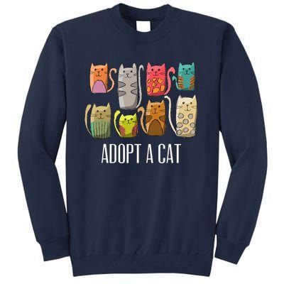 Adopt A Cat Shirt Cat Rescue Cat Adoption Tall Sweatshirt