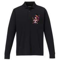 Autism Awareness Coffee Sugar Skull  Autism Dad Mom Gift Performance Long Sleeve Polo