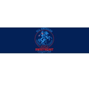 All American Cowgirl Sweetheart Club 4th Of July Western Bumper Sticker