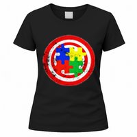 Autism Awareness Captain Autism Puzzle Piece Women's T-Shirt