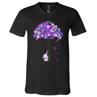 Alzheimer Awareness Cute Elephant I Will Remember For You V-Neck T-Shirt