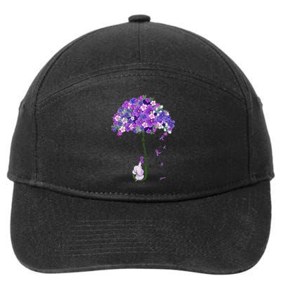Alzheimer Awareness Cute Elephant I Will Remember For You 7-Panel Snapback Hat