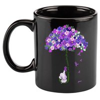 Alzheimer Awareness Cute Elephant I Will Remember For You 11oz C Handle Ceramic Mug