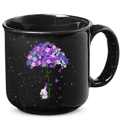 Alzheimer Awareness Cute Elephant I Will Remember For You 15oz Campfire Ceramic Mug
