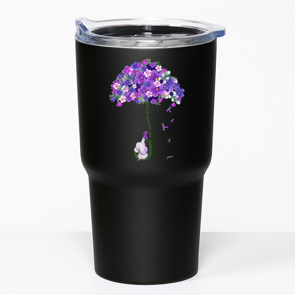 Alzheimer Awareness Cute Elephant I Will Remember For You Tumbler