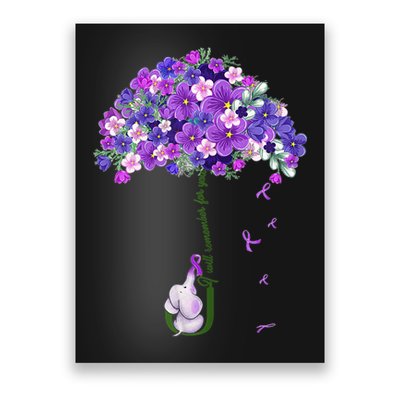 Alzheimer Awareness Cute Elephant I Will Remember For You Poster