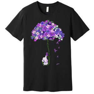 Alzheimer Awareness Cute Elephant I Will Remember For You Premium T-Shirt