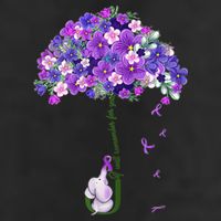 Alzheimer Awareness Cute Elephant I Will Remember For You Golf Towel