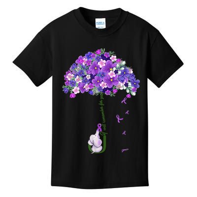 Alzheimer Awareness Cute Elephant I Will Remember For You Kids T-Shirt