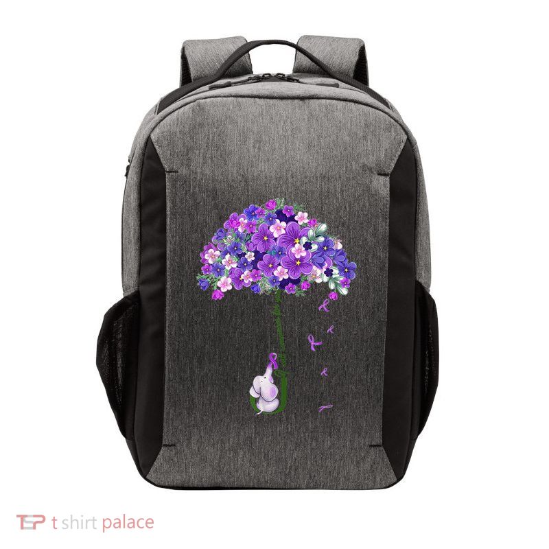 Alzheimer Awareness Cute Elephant I Will Remember For You Vector Backpack