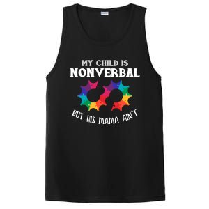 Autism Awareness Cute Gift My Is Nonverbal Mom Puzzle Piece Gift PosiCharge Competitor Tank