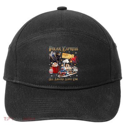 All Aboard Christmas North Pole Xmas Santa 7-Panel Snapback Hat