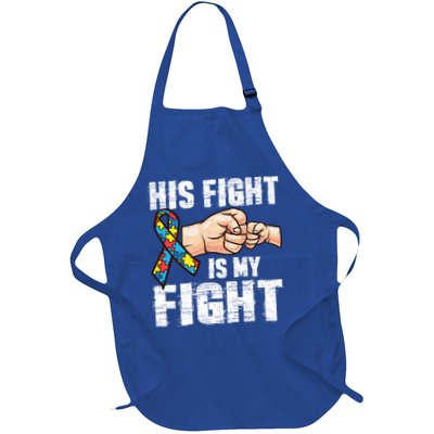 Autism Awareness Cute Gift Autism Mom Dad His Fight Is My Fight Apron