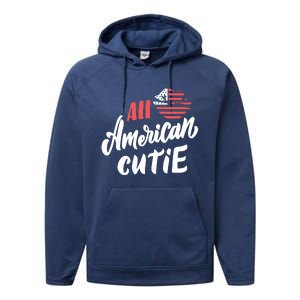 All American Cutie | 4th Of July Family Outfits Performance Fleece Hoodie