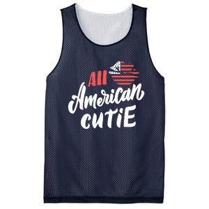 All American Cutie | 4th Of July Family Outfits Mesh Reversible Basketball Jersey Tank