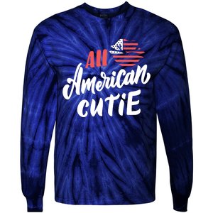 All American Cutie | 4th Of July Family Outfits Tie-Dye Long Sleeve Shirt