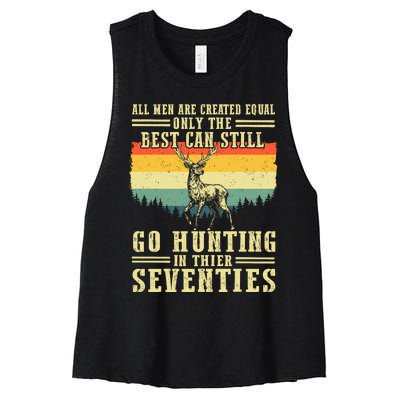 All Are Created Equal Only The Best Can Still Go Hunting Women's Racerback Cropped Tank