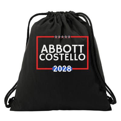 Abbot And Costello 2028 Is Funny Political Election Drawstring Bag